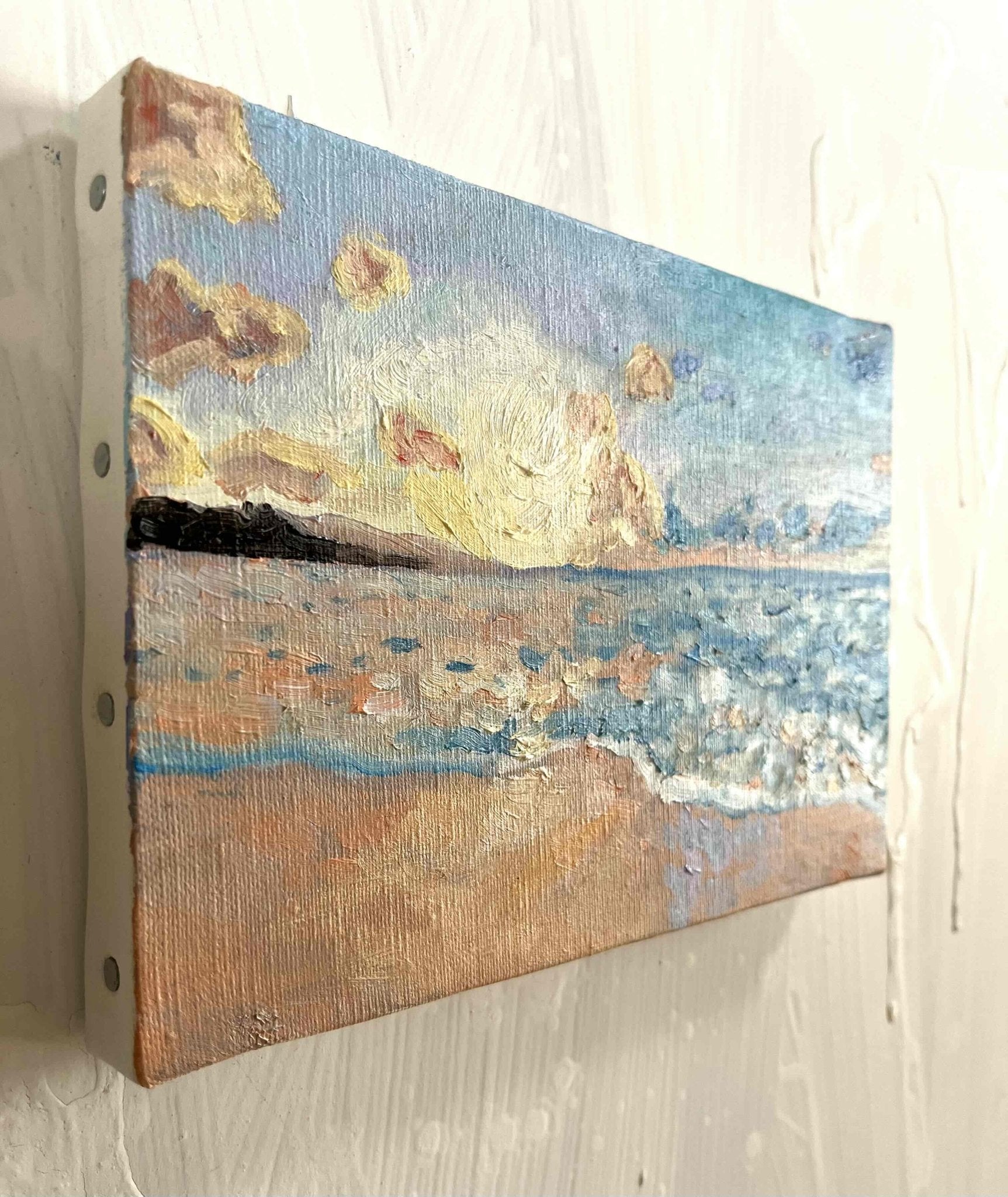 原画・油彩「朝の海　20266」絵画・サムホール（16×23㎝）アート・キャンバス - FROM ARTIST