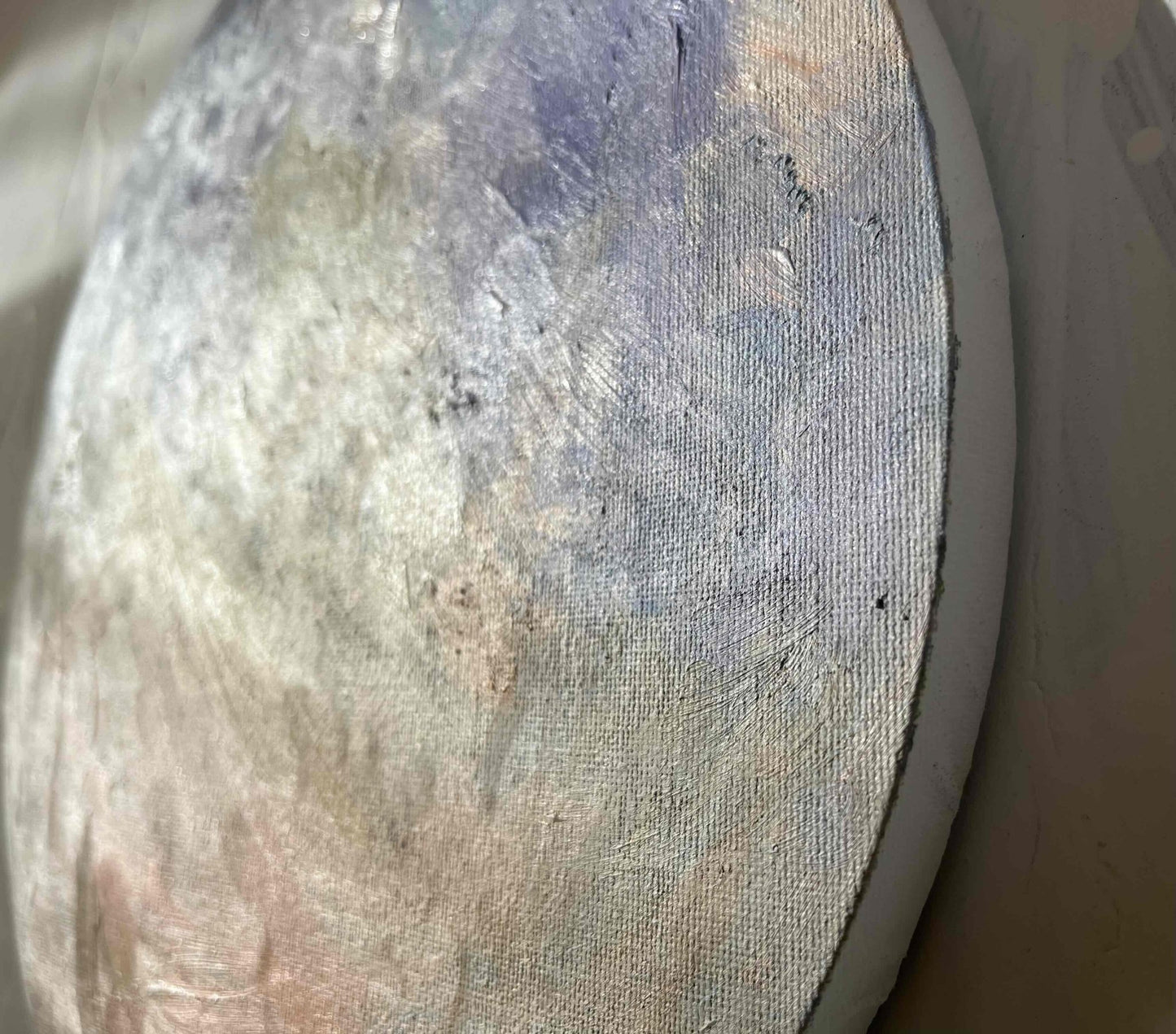 原画・油彩『朝の空』 絵画 ・直径30cm・アート・ 丸形キャンバス - FROM ARTIST
