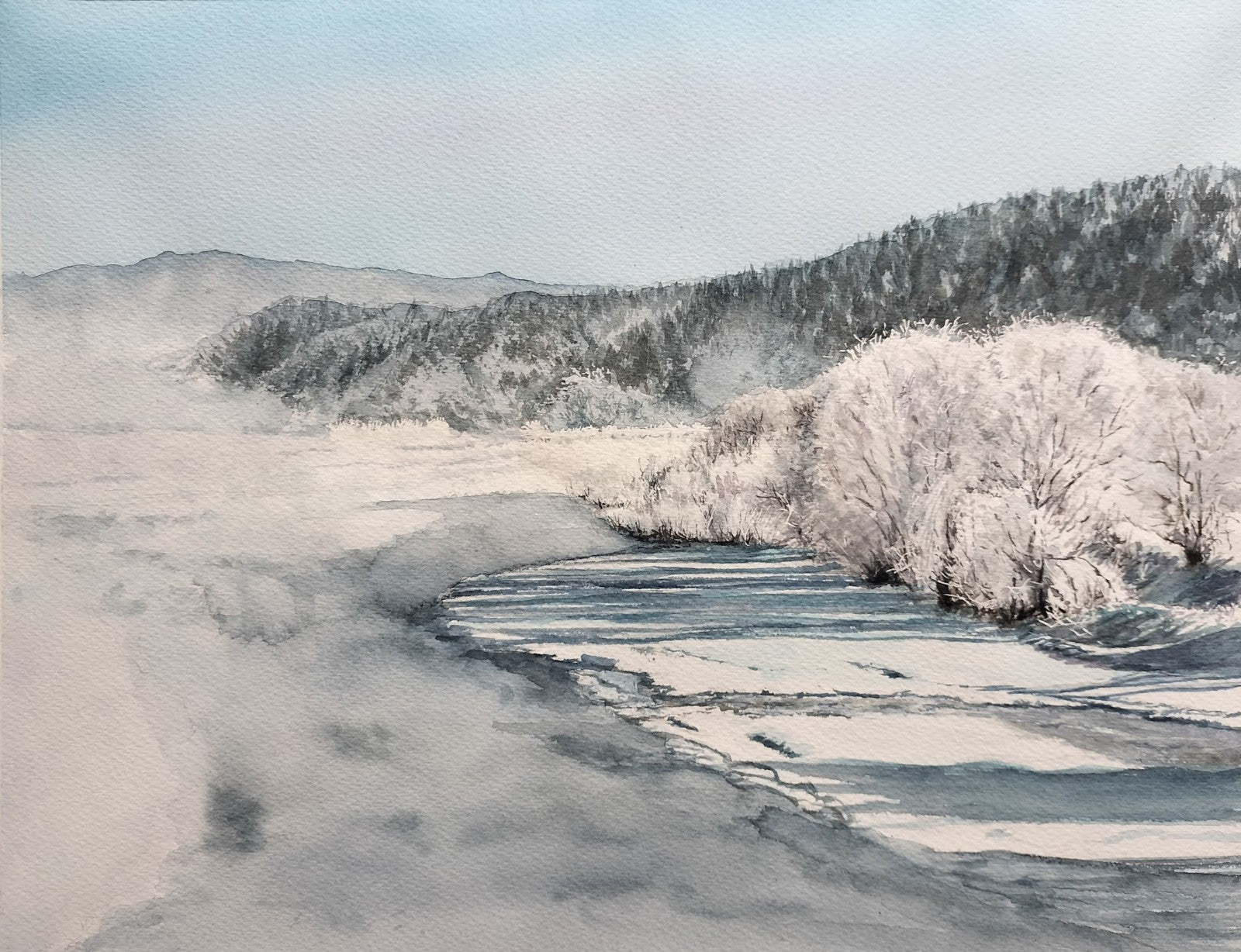 frigid river fog