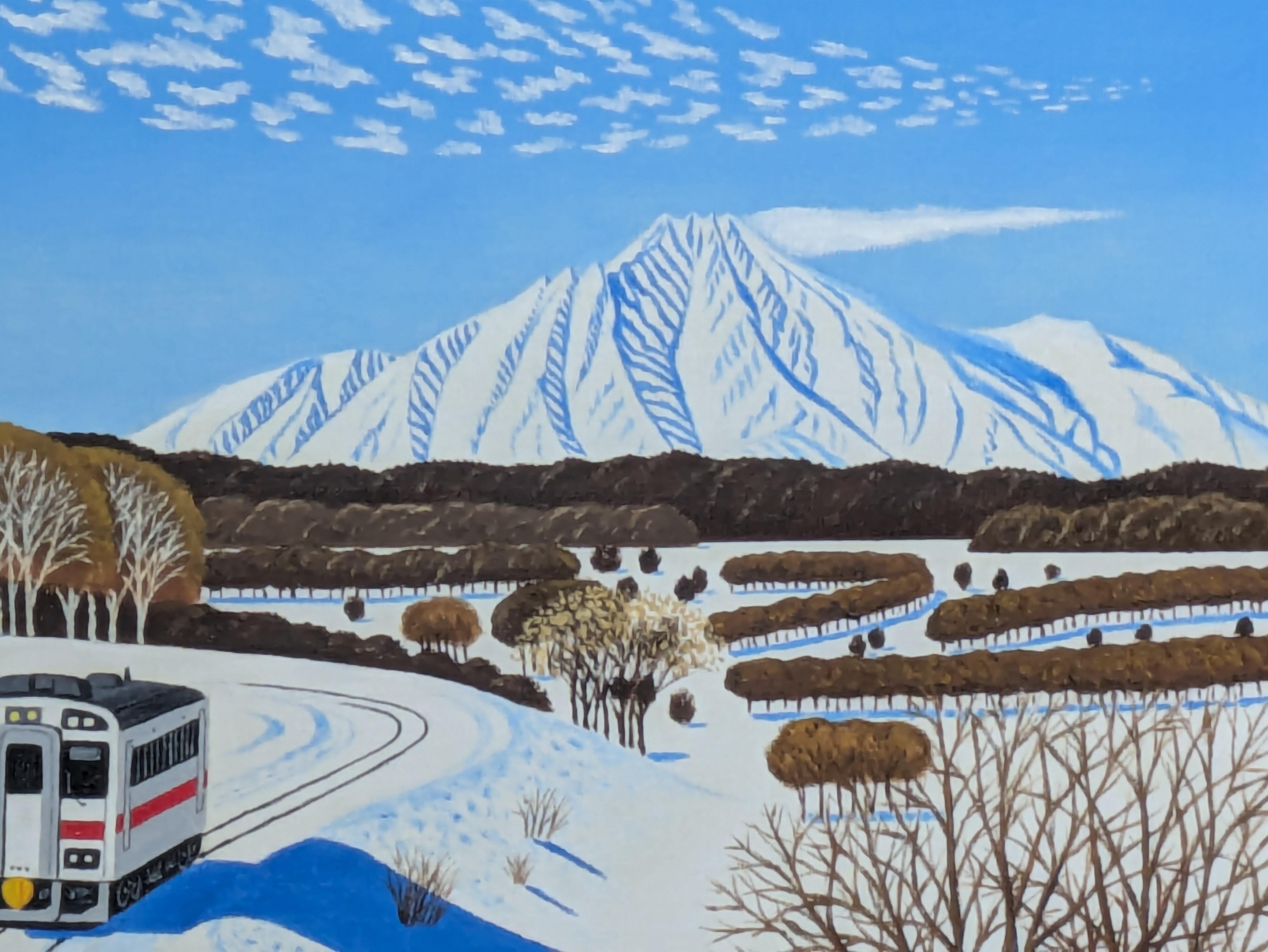 利尻島と走る電車 – FROM ARTIST