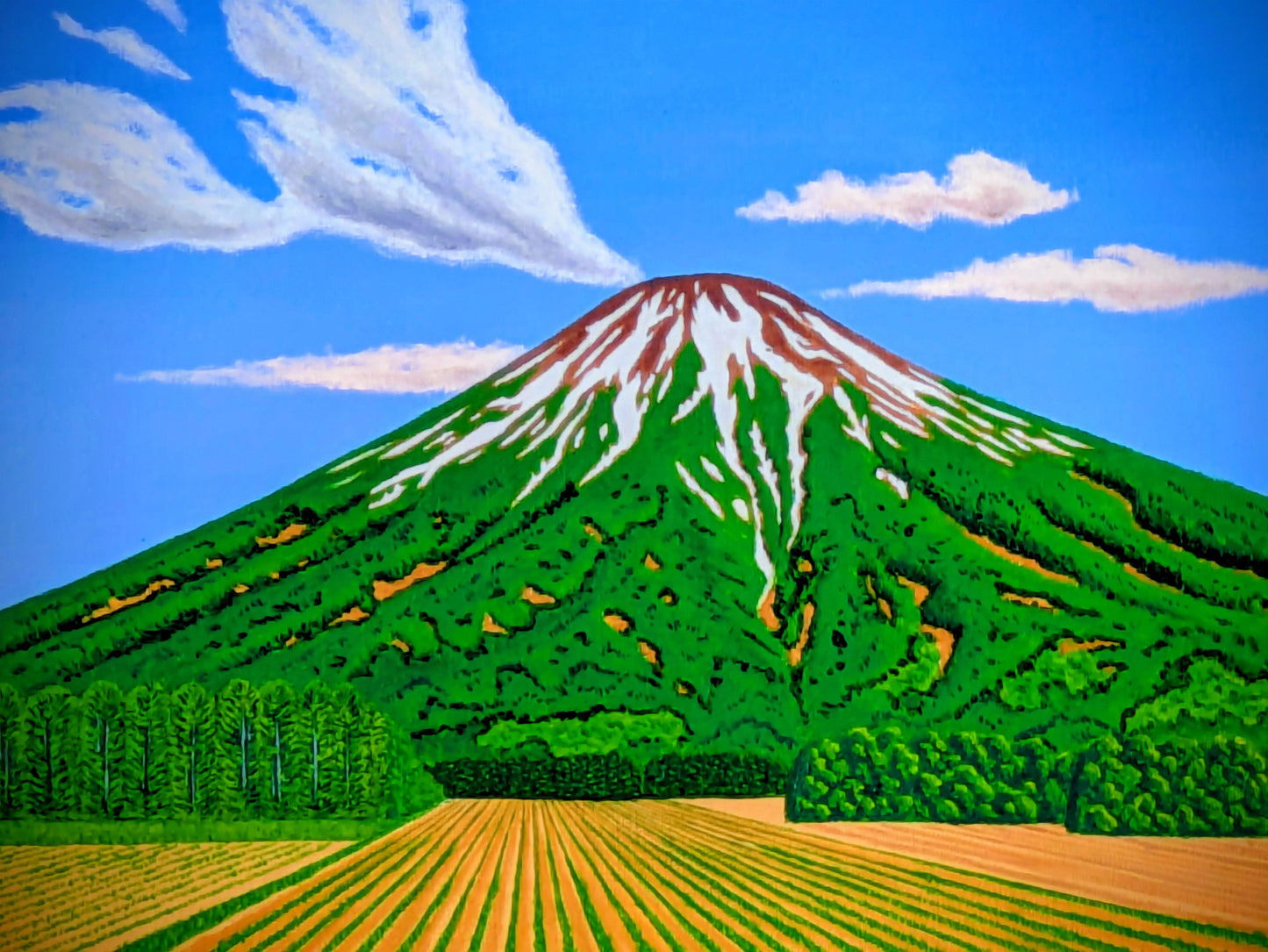 早春の羊蹄山