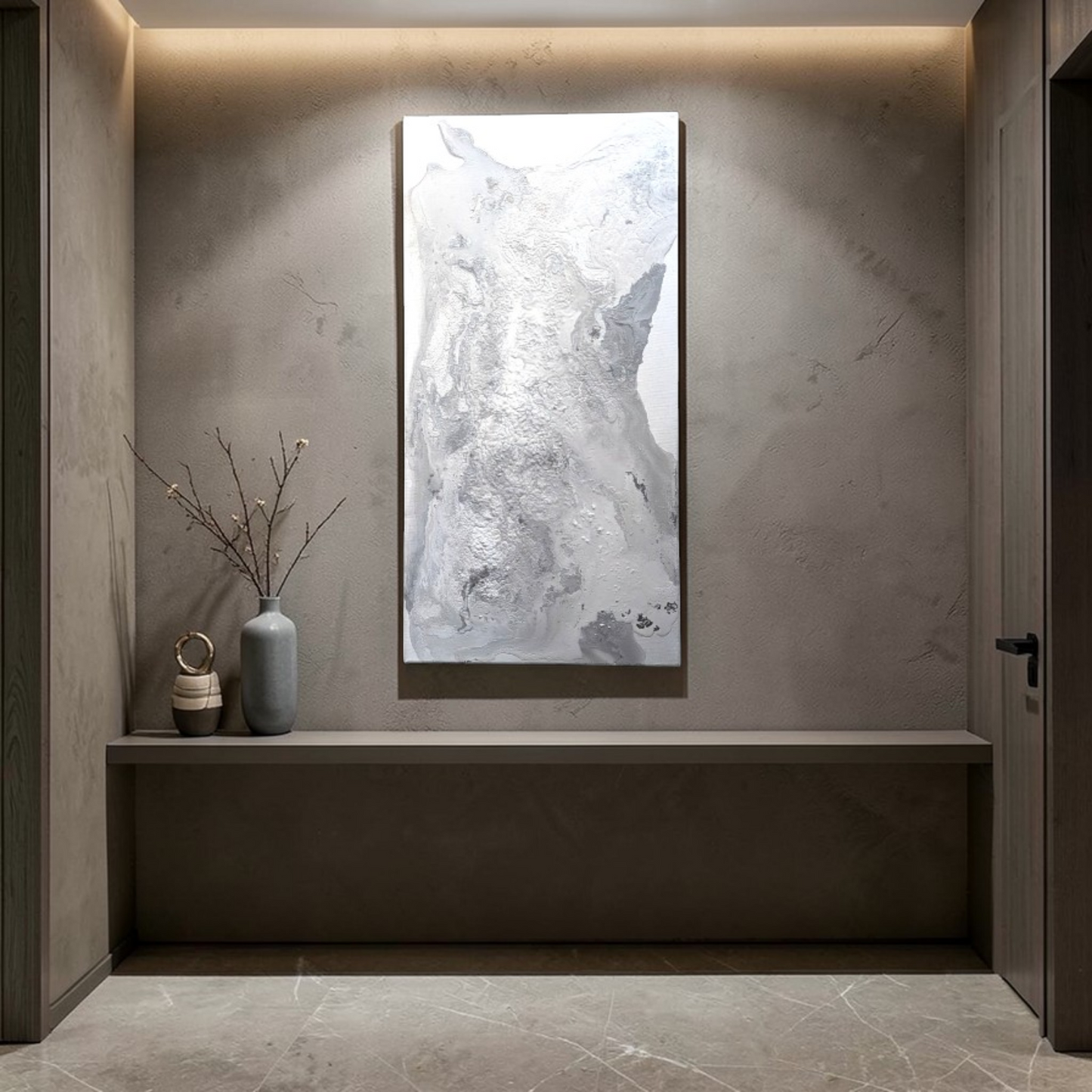 Fulid art 40×80– Monochrome Flow