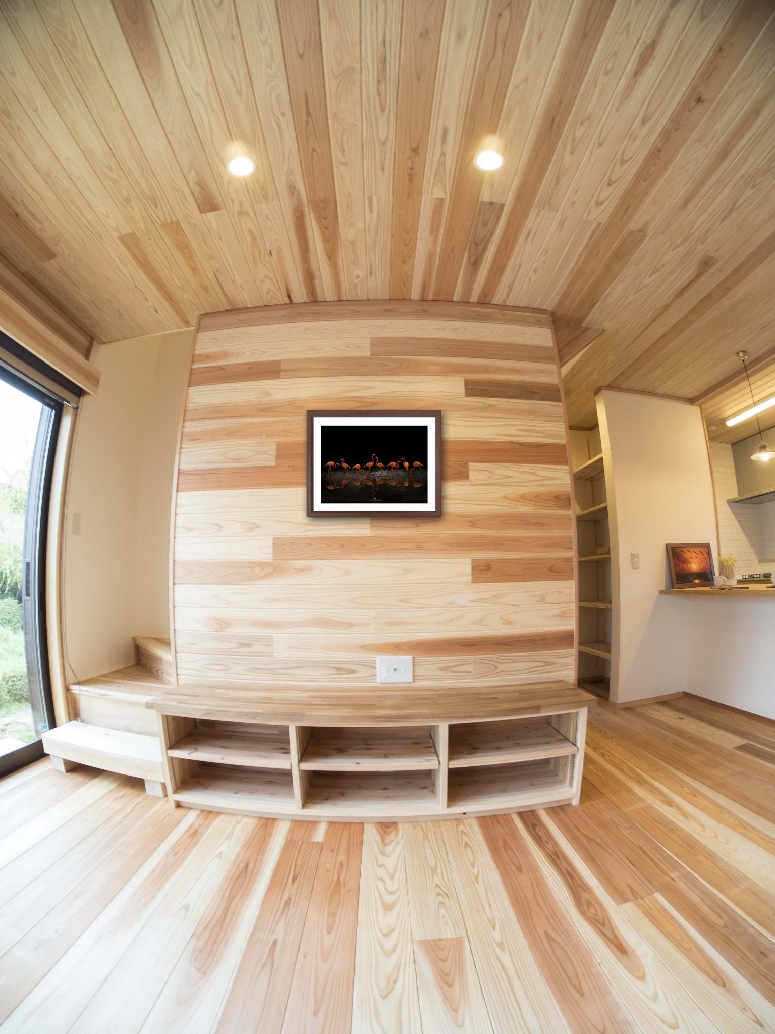 【額付アート写真/A3ノビ】EACH OF FLAMINGOS（それぞれのフラミンゴ） - FROM ARTIST