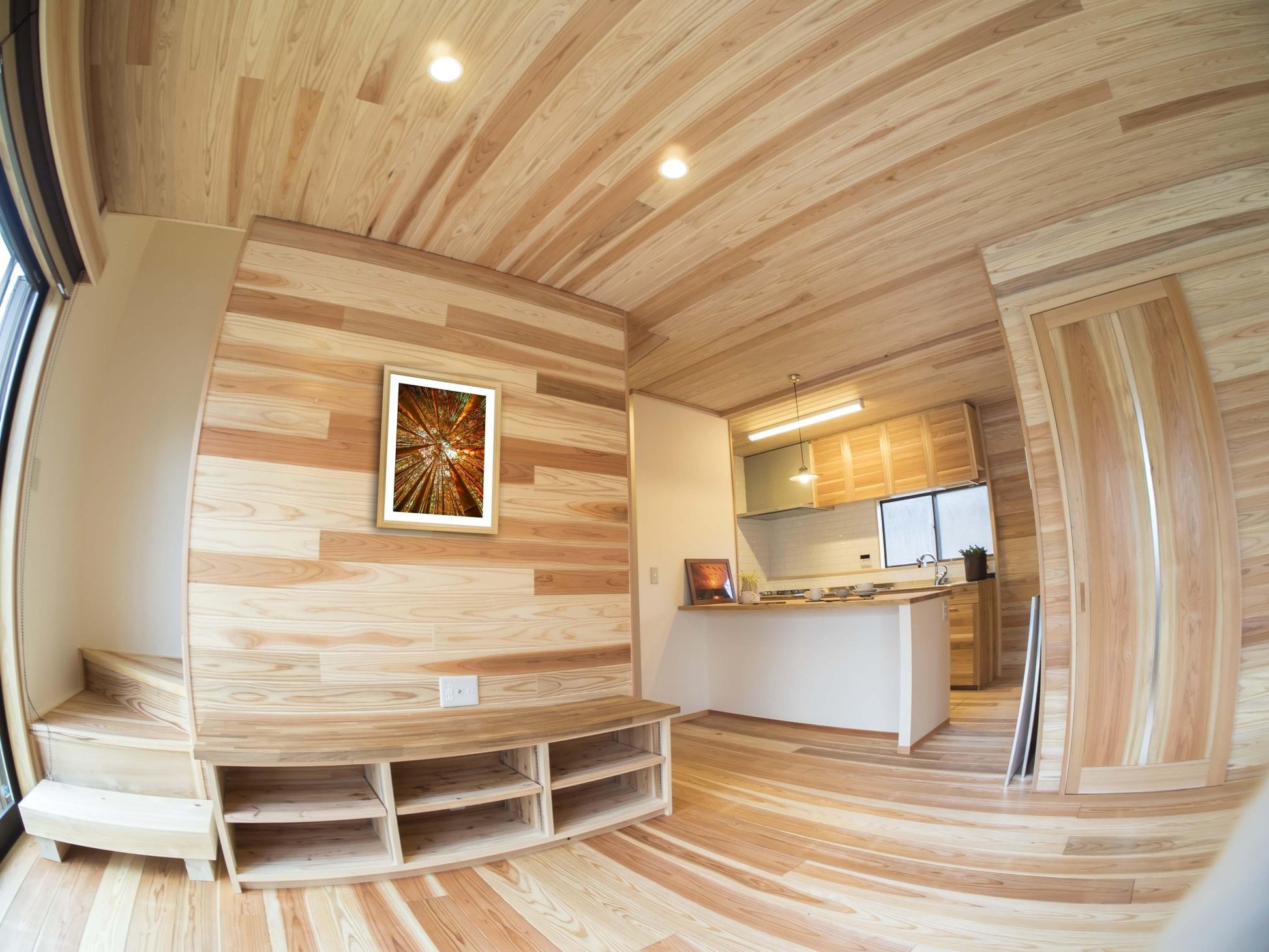 【額付アート写真/A3ノビ】ORANGE BAMBOO RUSHING FORWARD（突き進むオレンジの竹） - FROM ARTIST