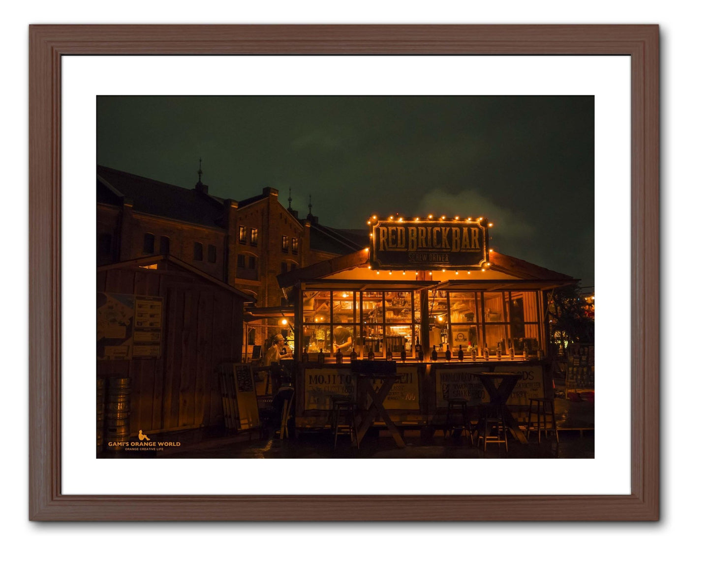 【額付アート写真/A3ノビ】ORANGE BRICK BAR（オレンジブリックバー） - FROM ARTIST