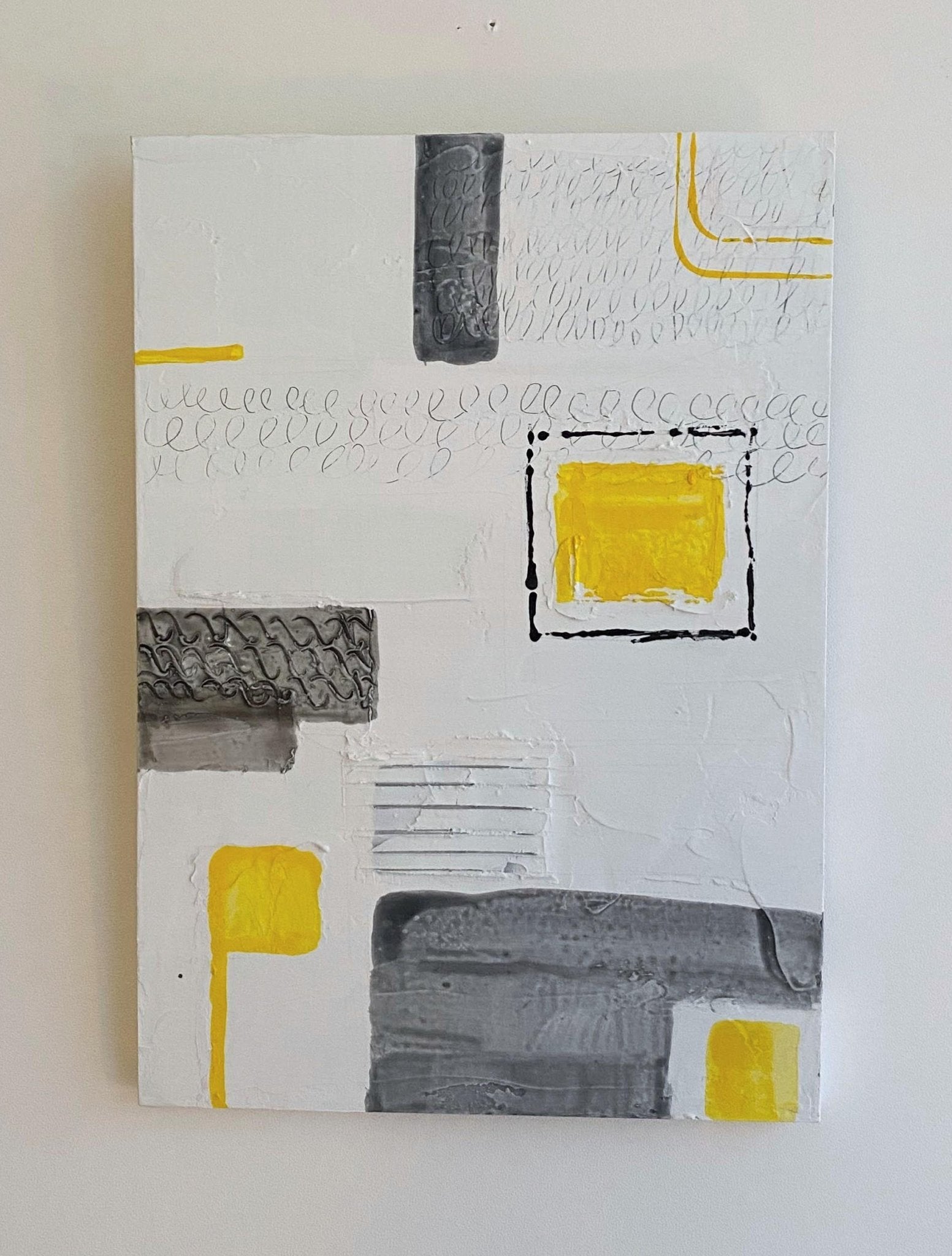 グレーとイエローのリズムA4 - FROM ARTIST