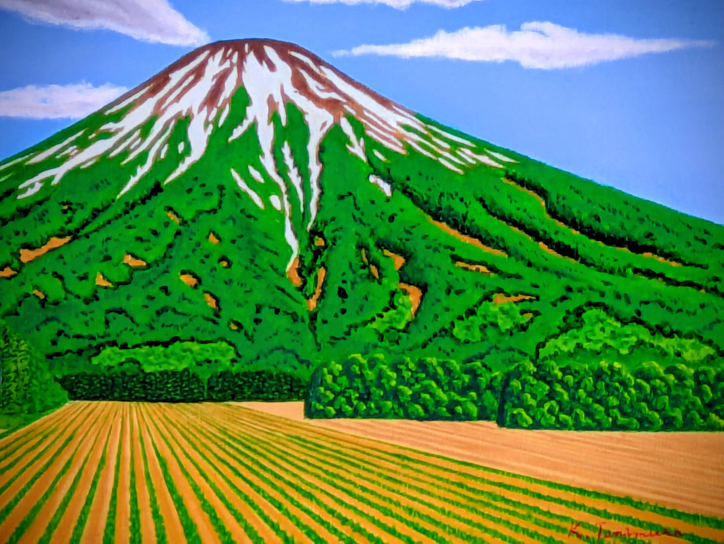 早春の羊蹄山