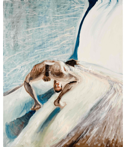 原画・油彩「しんちゃん！」絵画・F15（53×65㎝）アート・キャンバス - FROM ARTIST