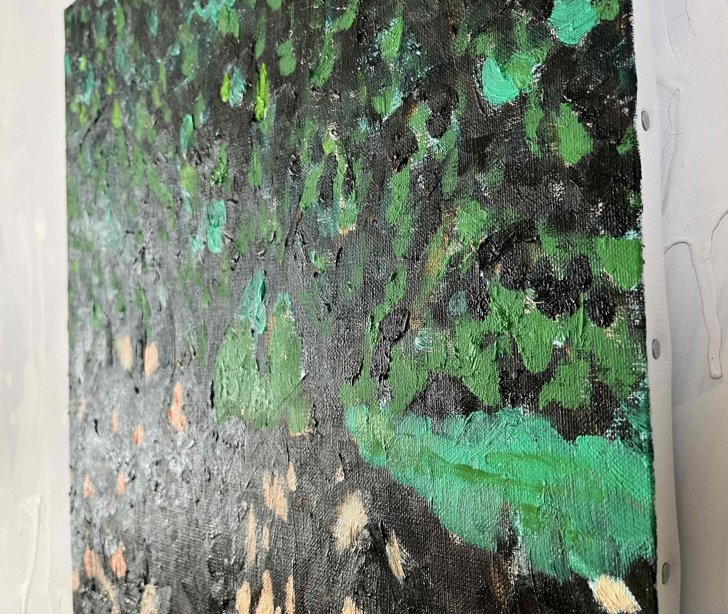 原画・油彩「夏の公園」絵画 F6（32×41㎝）アート・キャンバス - FROM ARTIST