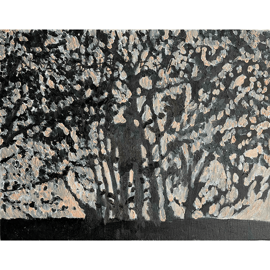 原画・油彩「朝の堤防とあかちゃん。」絵画・F6（32×41㎝）アート・キャンバス - FROM ARTIST