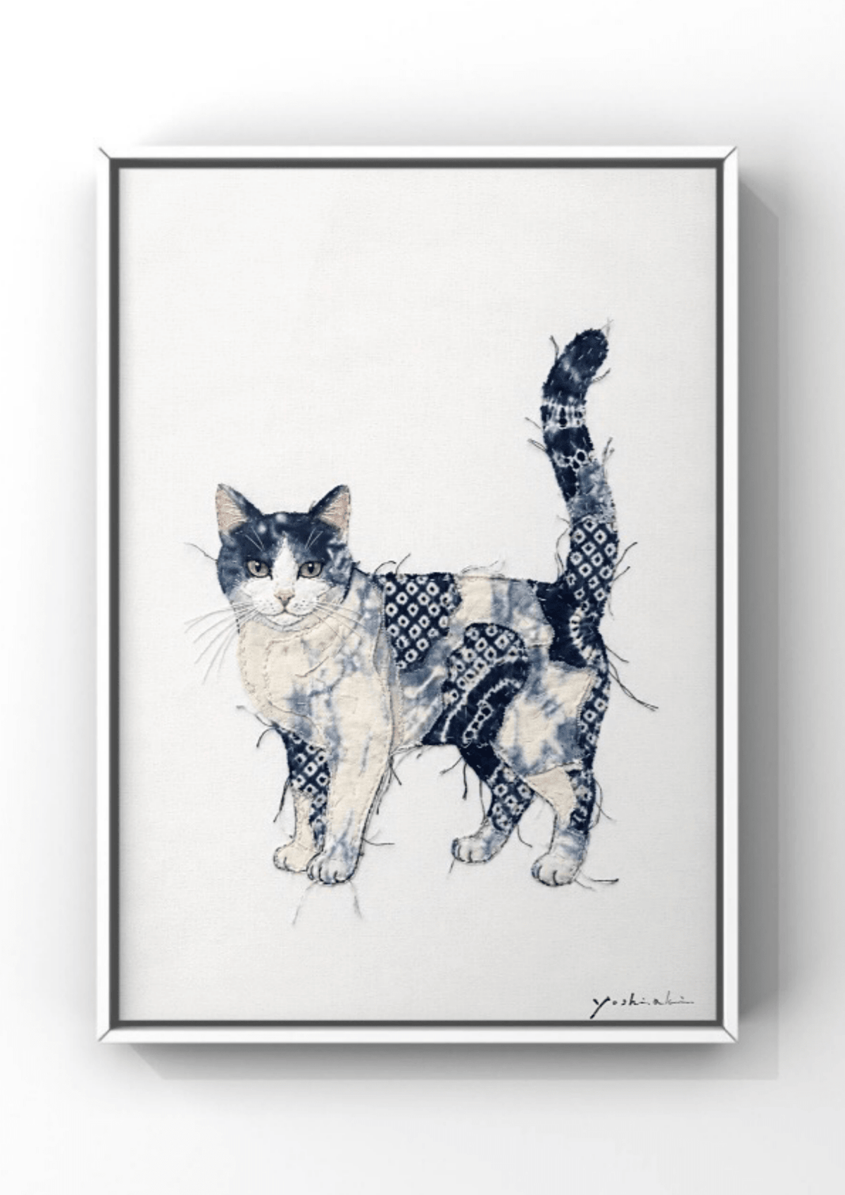 FABRIC MEMORY - Indigo Cat 1 - FROM ARTIST