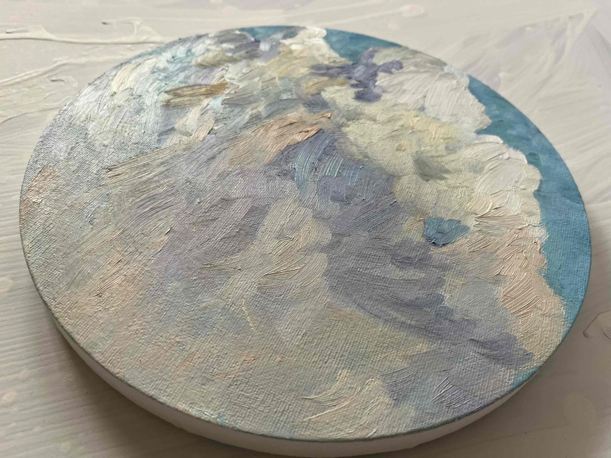 原画・油彩「Genesis」絵画・直径25㎝・アート・丸形キャンバス - FROM ARTIST