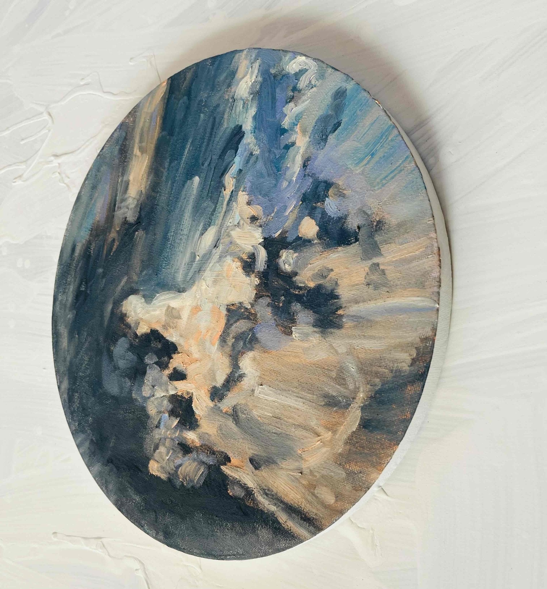 原画・油彩「Khaos」絵画・直径30㎝・アート・丸形キャンバス - FROM ARTIST