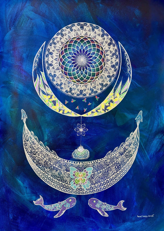 Meditation Art "クジラの方舟がやってくる" - FROM ARTIST