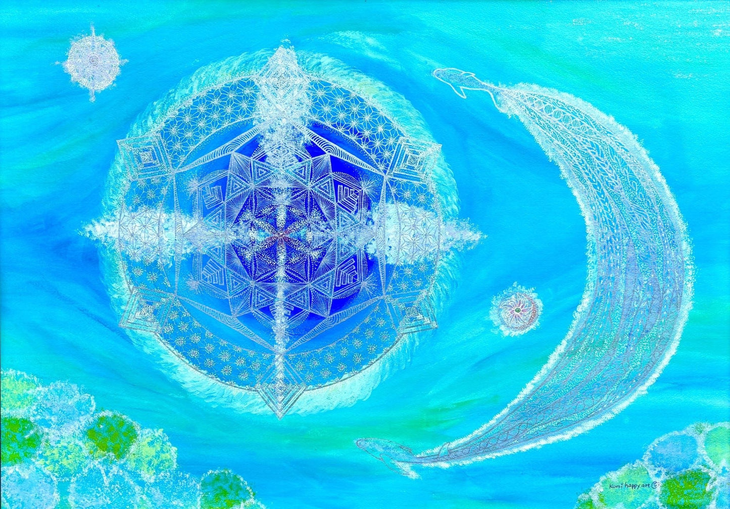 Meditation art : 海。上から、中から／Ocean - From Above, From Within - FROM ARTIST