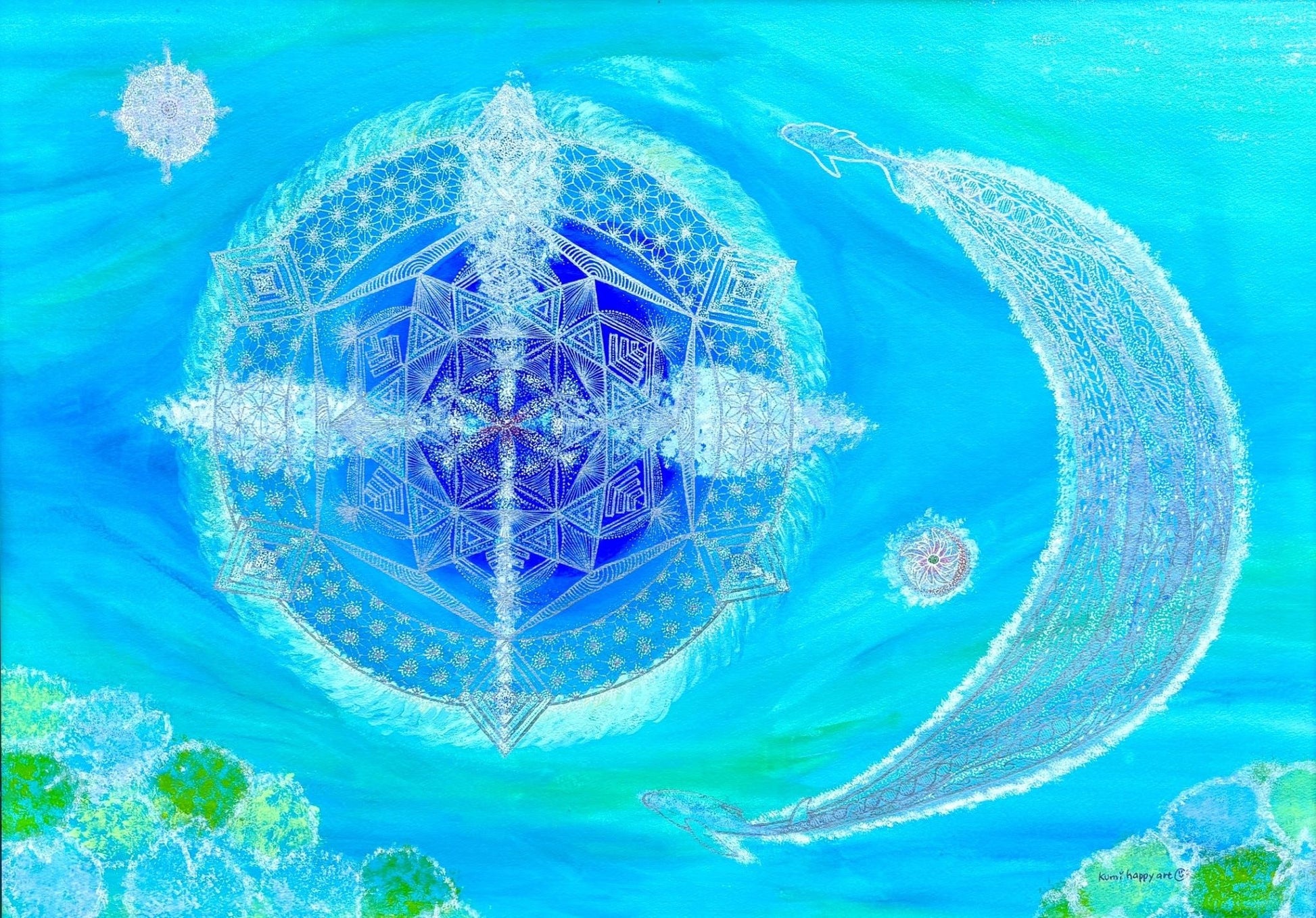 Meditation art : 海。上から、中から／Ocean - From Above, From Within - FROM ARTIST