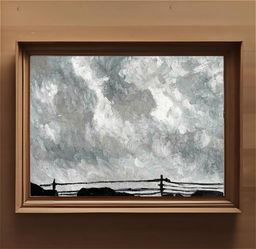 原画・油彩「近所の風景」絵画・ P8（33×46㎝）アート ・キャンバス - FROM ARTIST