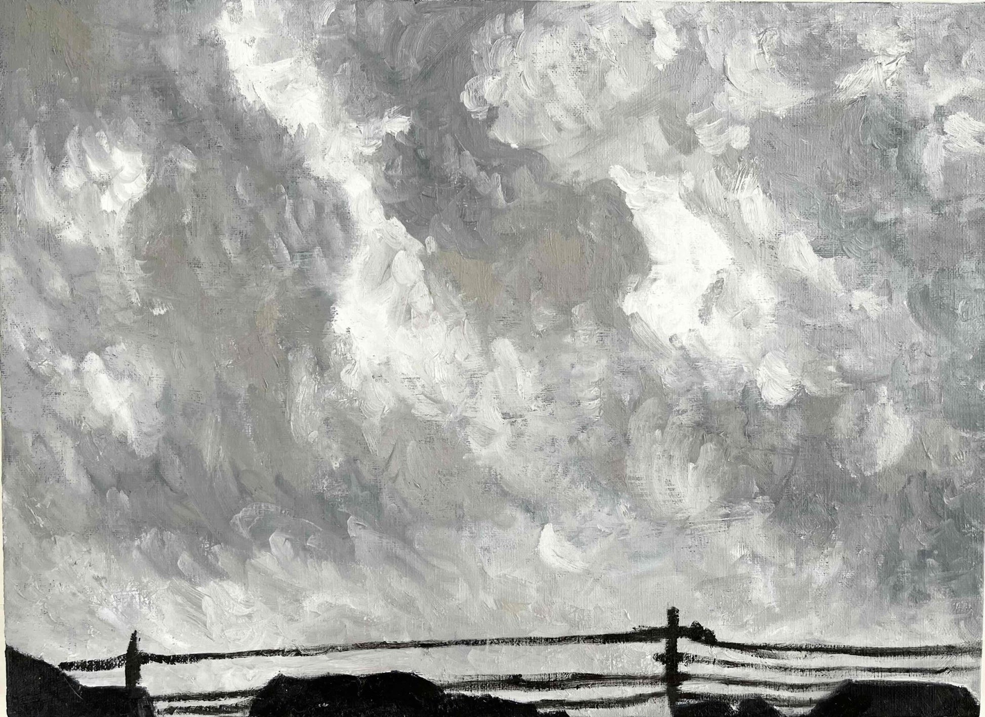 原画・油彩「近所の風景」絵画・ P8（33×46㎝）アート ・キャンバス - FROM ARTIST