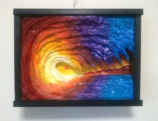 立体絵画「夕日の巻き波」（立体 painting） - FROM ARTIST