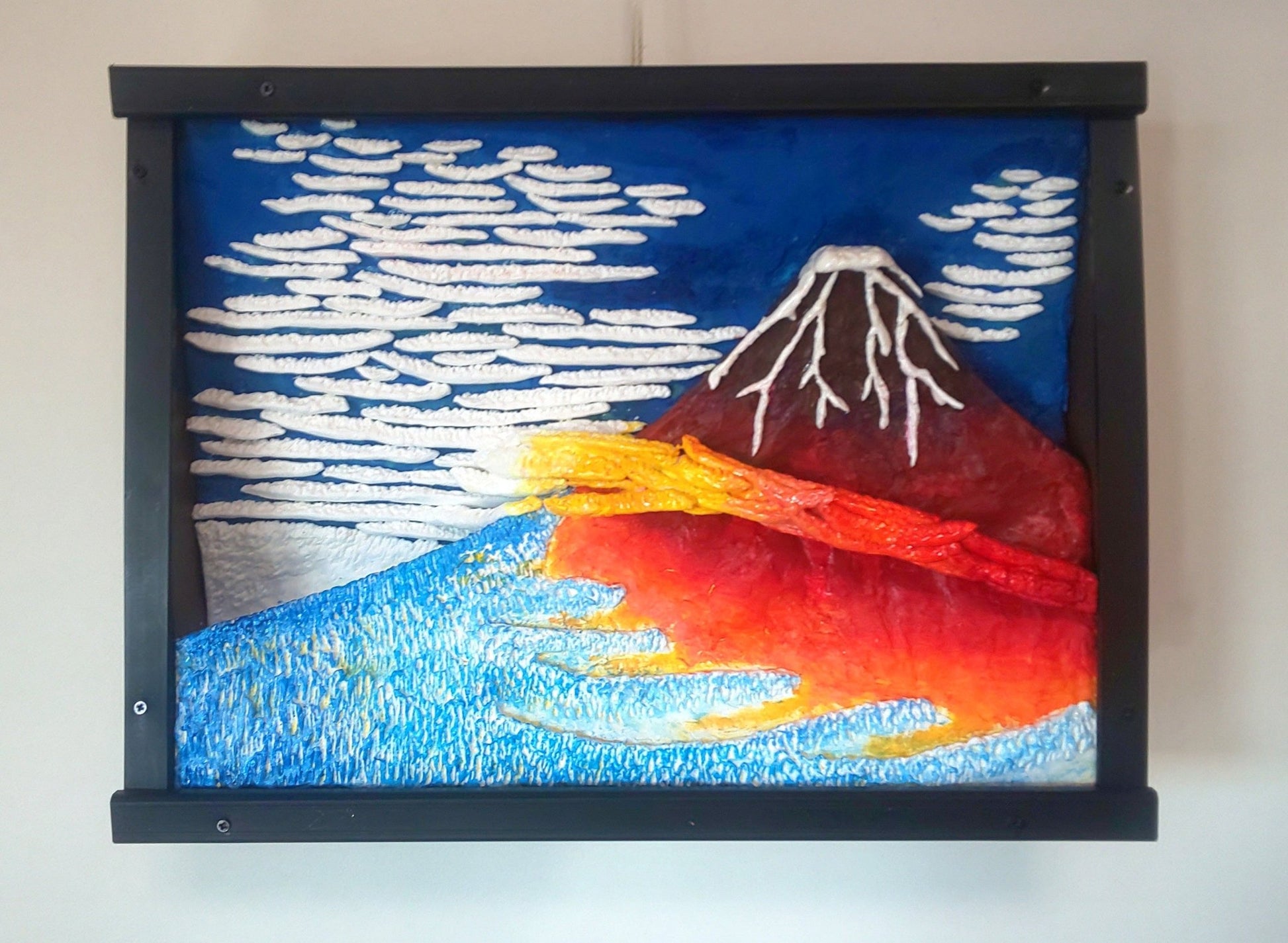 立体絵画「赤富士と浮雲」 - FROM ARTIST