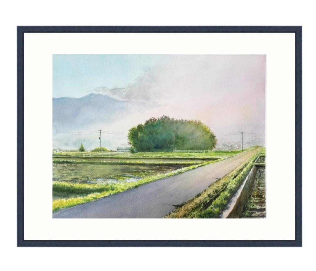 絵画の通販、購入ならFROM ARTIST/作品名：朝日に輝く農道/作家名