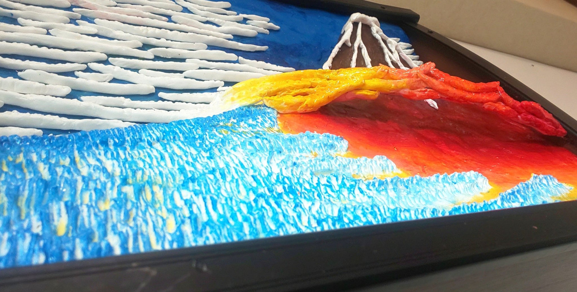 立体絵画「赤富士と浮雲」 - FROM ARTIST