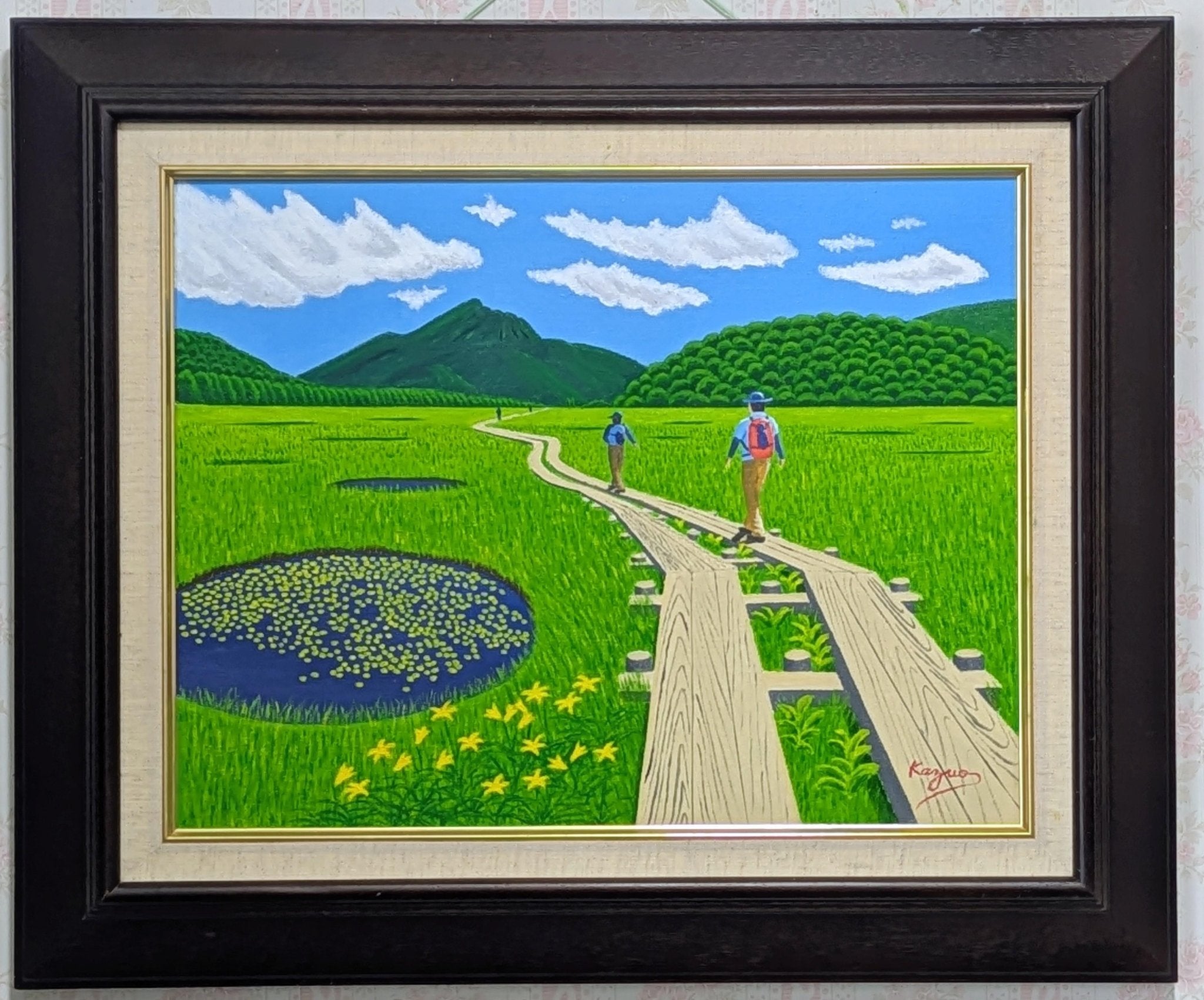 絵画の通販、購入ならFROM ARTIST/作品名：尾瀬の木道/作家名：谷村一男
