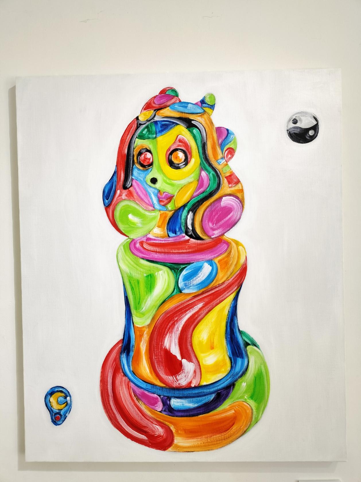 【駆ける】　頑張る人に(^^) アクリル画　原画の販売です 駆ける】 頑張る人に(^^) アクリル画 原画の販売です 駆ける