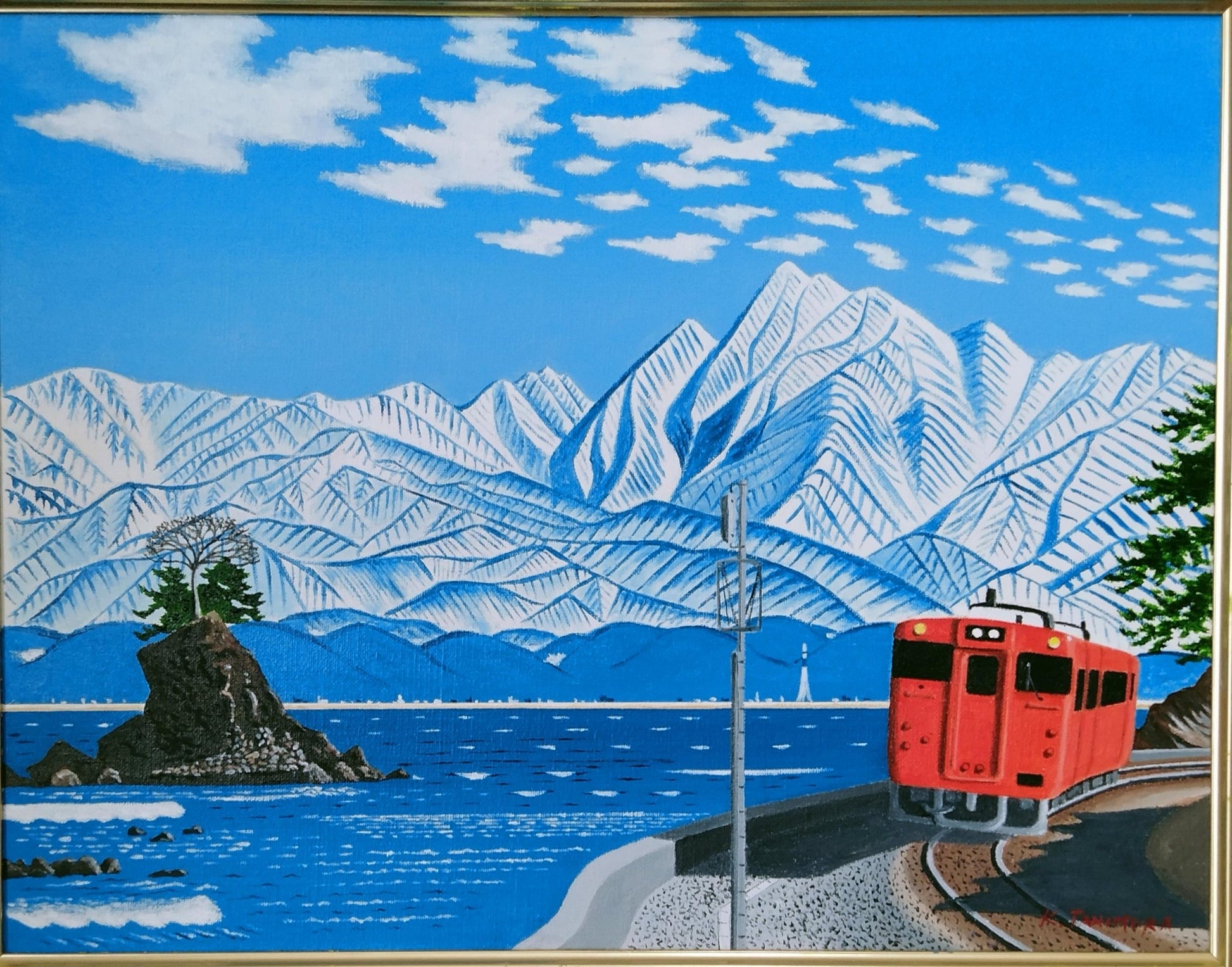 雨晴れ海岸を走る電車 - FROM ARTIST