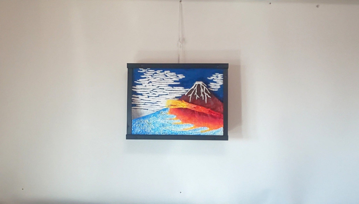 立体絵画「赤富士と浮雲」 - FROM ARTIST