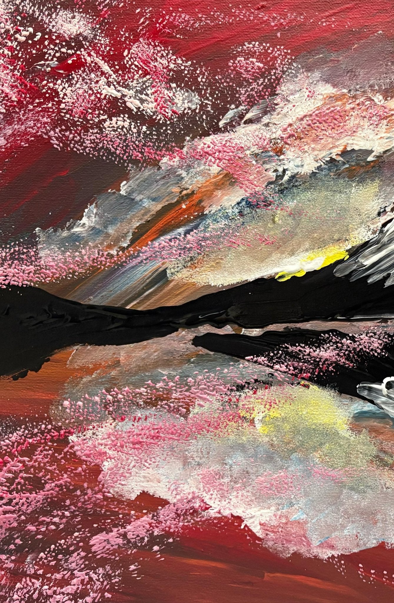 絵画の通販、購入ならFROM ARTIST/作品名：逆さ富士と桜/作家名：美馬聡