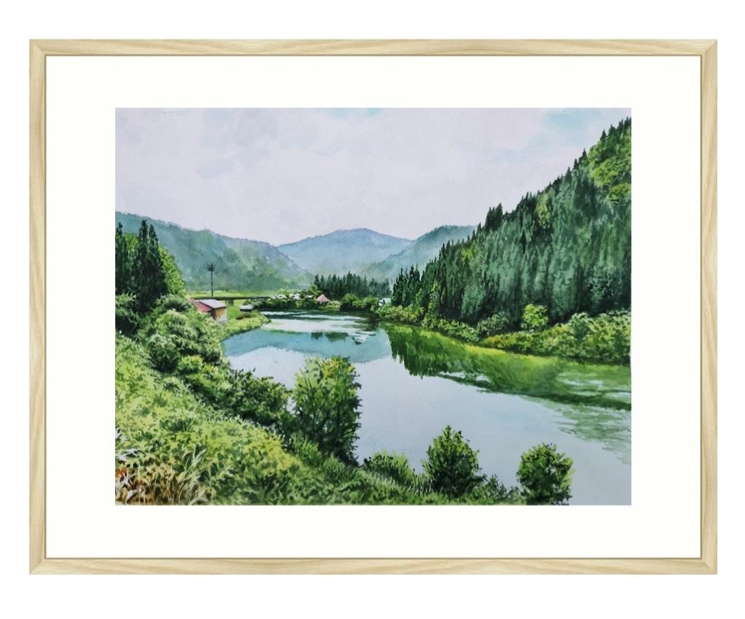 絵画の通販、購入ならFROM ARTIST/作品名：緑溢れる川景色/作家名
