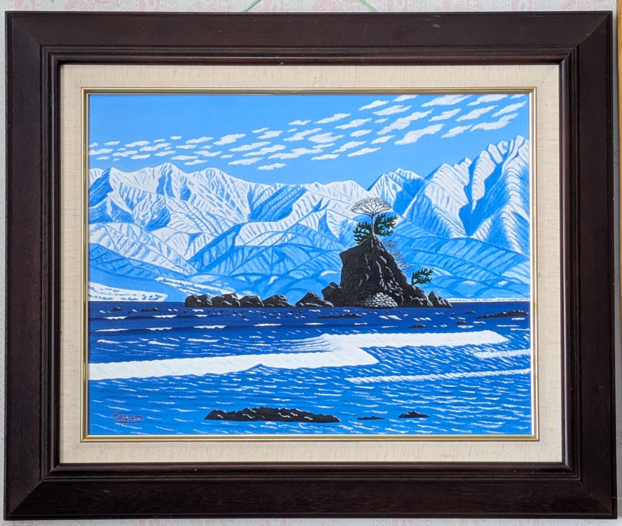 ★雨晴れ海岸の波・肉筆油彩画・F6キャンバスのみ 雨晴海岸の波 – FROM ARTIST