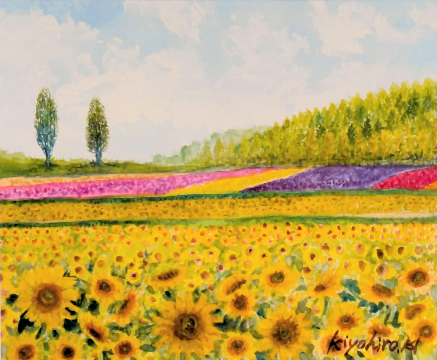 ひまわり畑とポプラ - FROM ARTIST