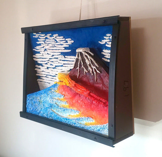 立体絵画「赤富士と浮雲」 - FROM ARTIST