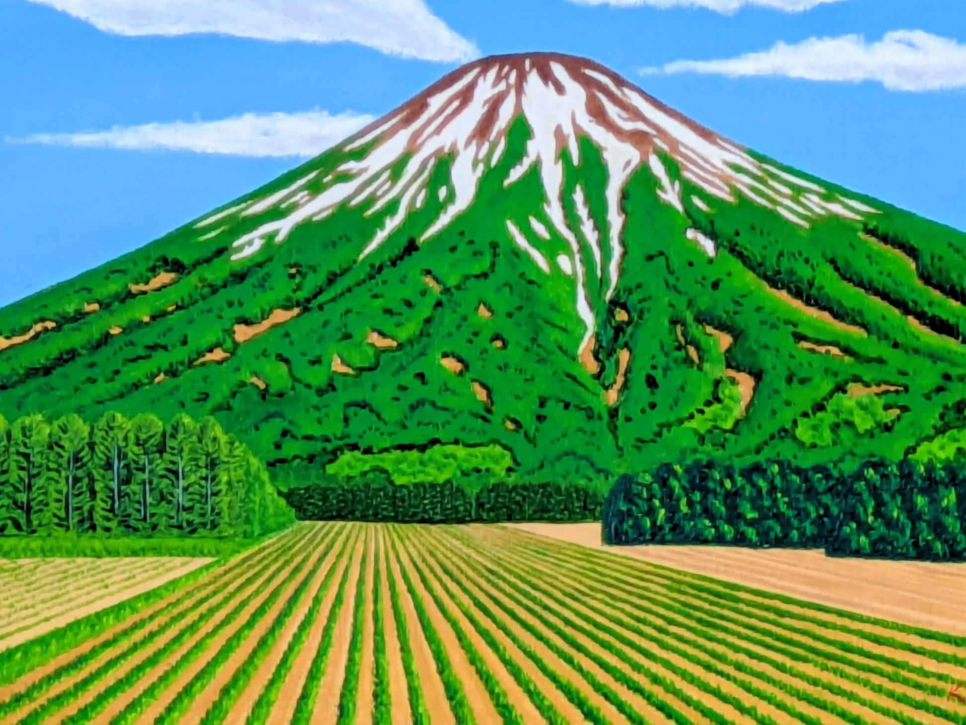 残雪のある羊蹄山 - FROM ARTIST