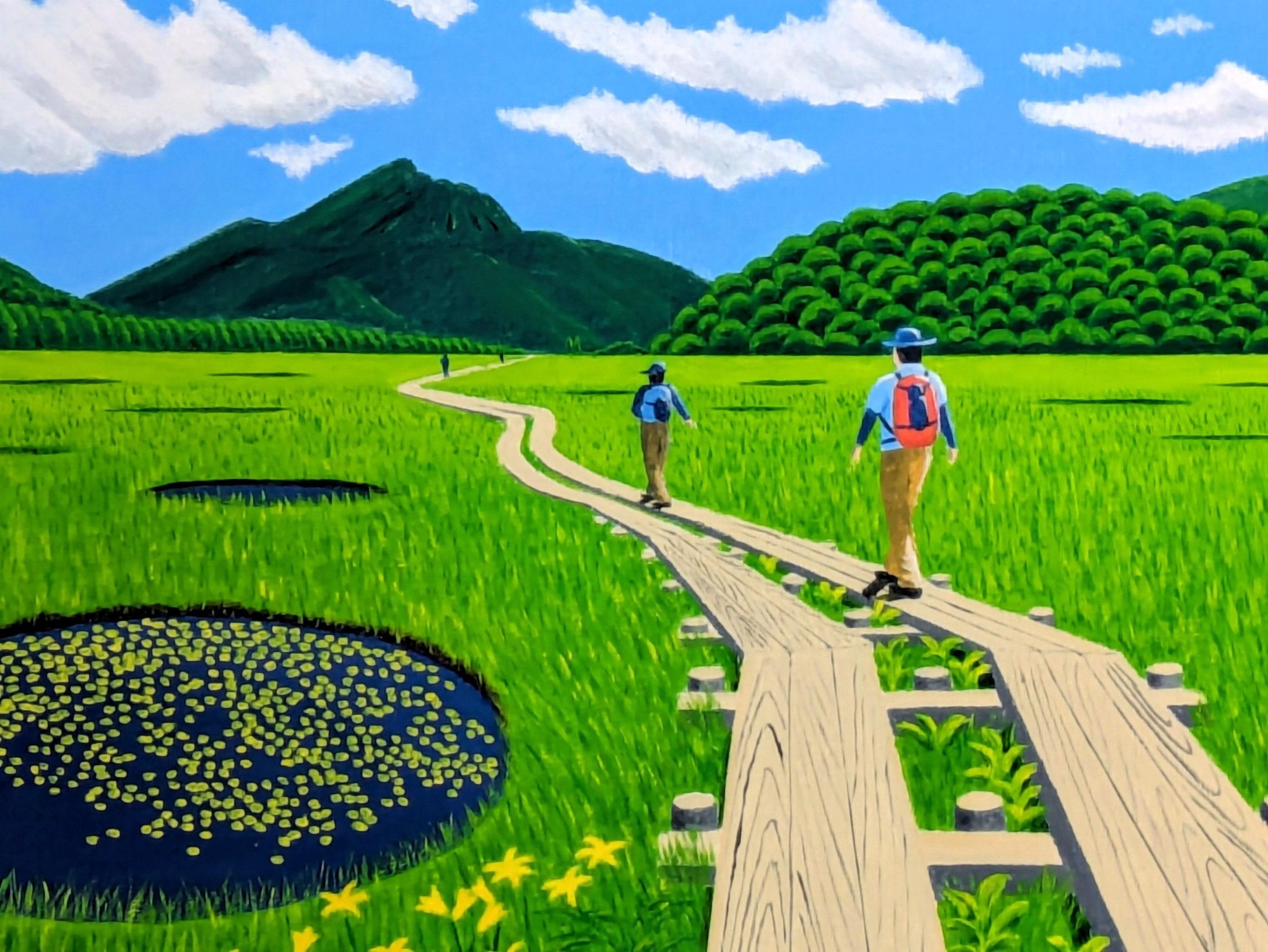 絵画の通販、購入ならFROM ARTIST/作品名：尾瀬の木道/作家名：谷村一男