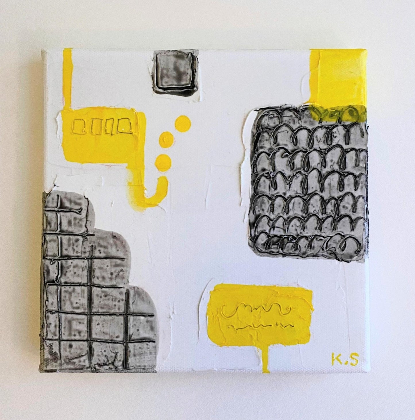 グレーとイエローのリズム　スクエア　ホワイトベースタイプ - FROM ARTIST