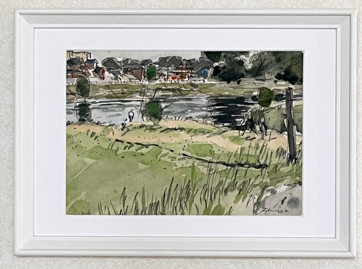 釣り人のいる川辺の風景 - FROM ARTIST