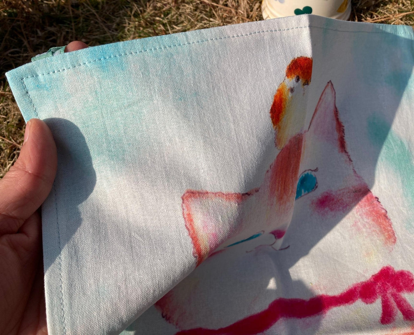 ティータオル・キッチンタオル　桜と猫 - FROM ARTIST