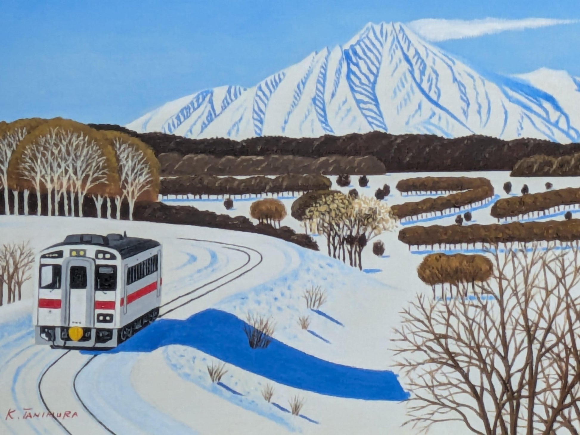 利尻島と走る電車 - FROM ARTIST