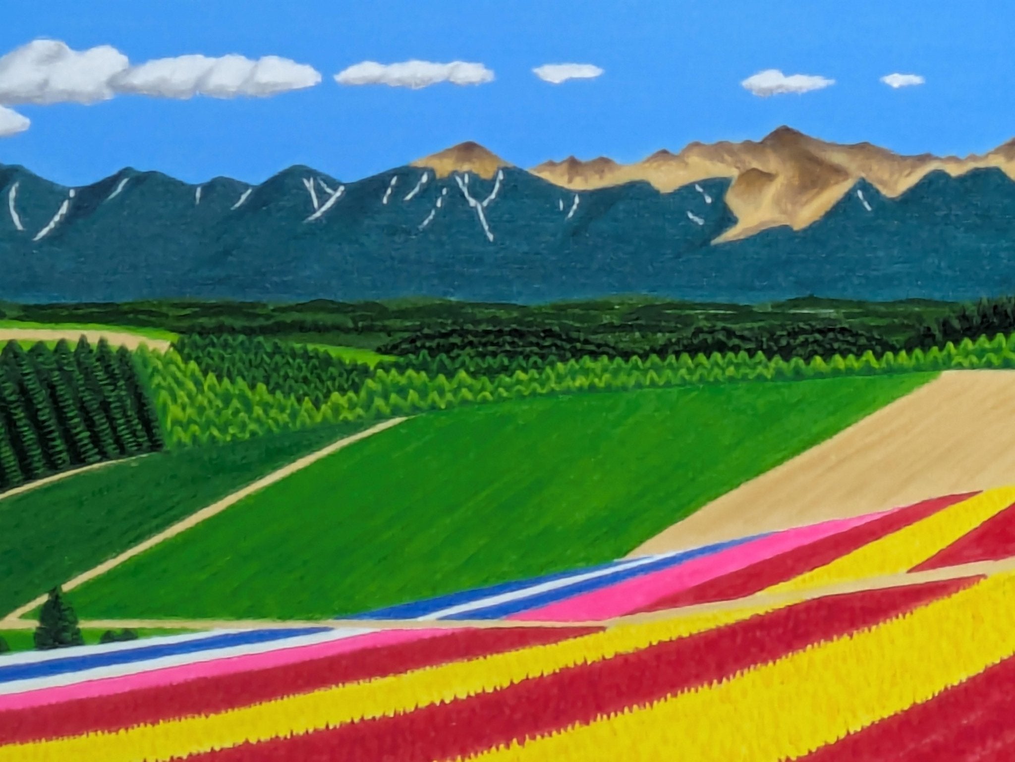 絵画の通販、購入ならFROM ARTIST/作品名：十勝連峰と四季彩の丘/作家