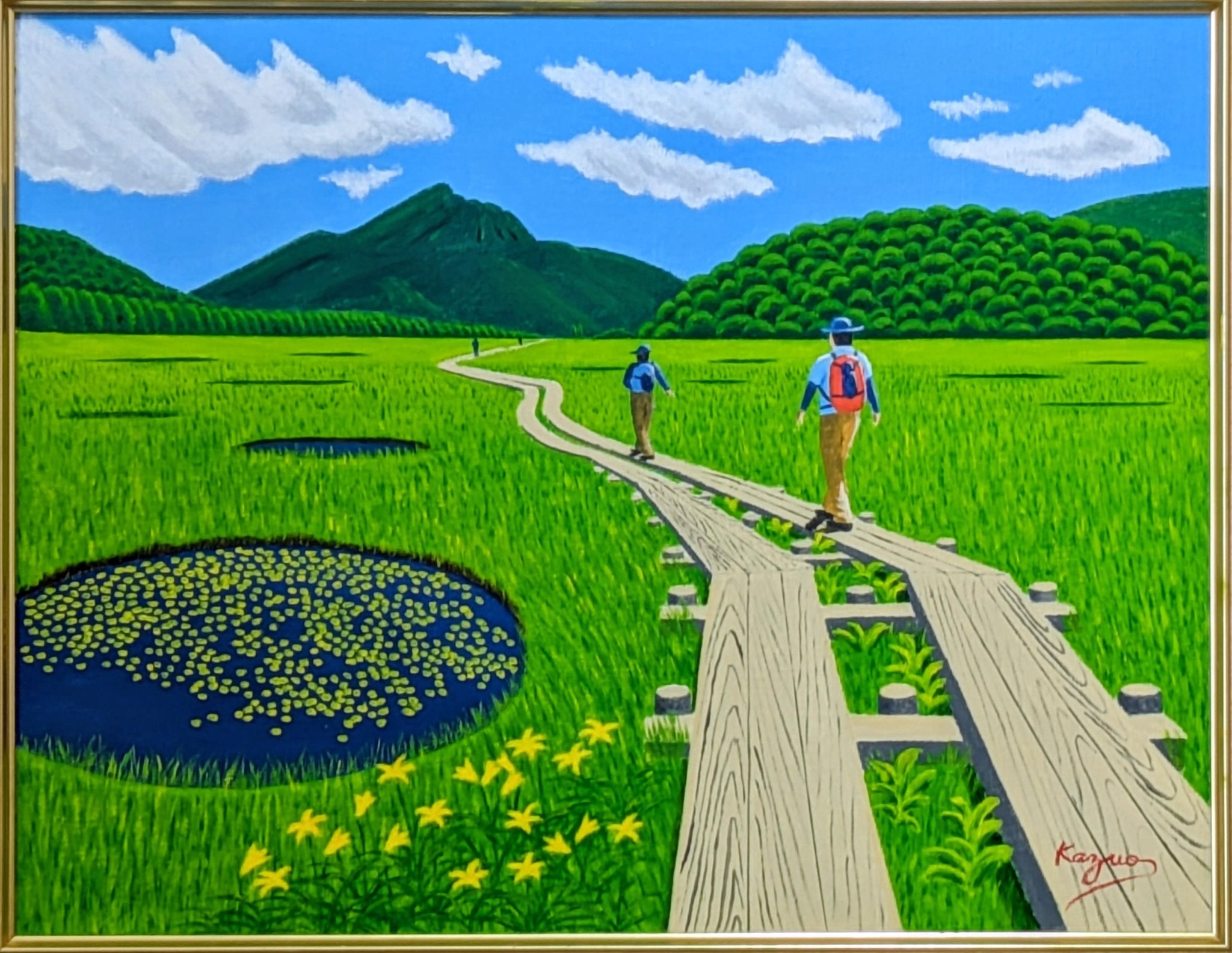 絵画の通販、購入ならFROM ARTIST/作品名：尾瀬の木道/作家名：谷村一男