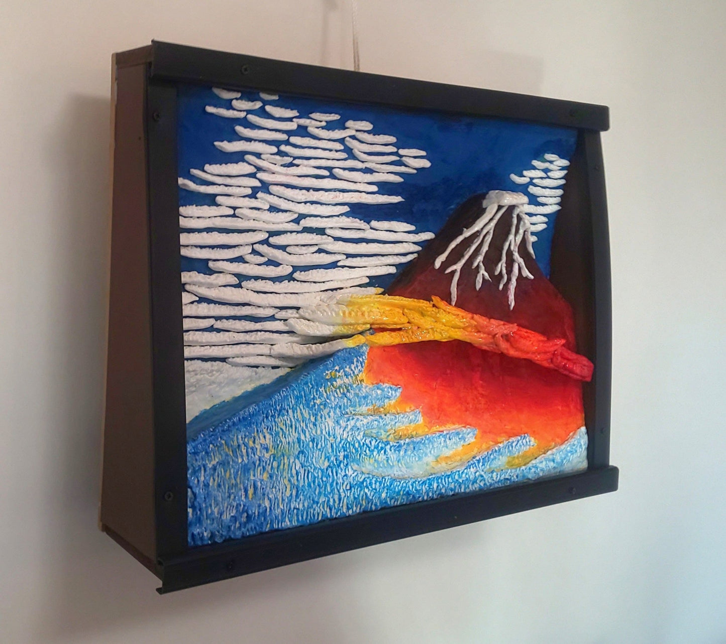 立体絵画「赤富士と浮雲」 - FROM ARTIST