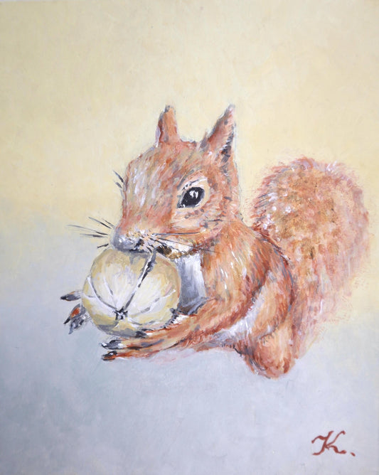 小さな生き物たちシリーズ「リスの朝ご飯」 - FROM ARTIST