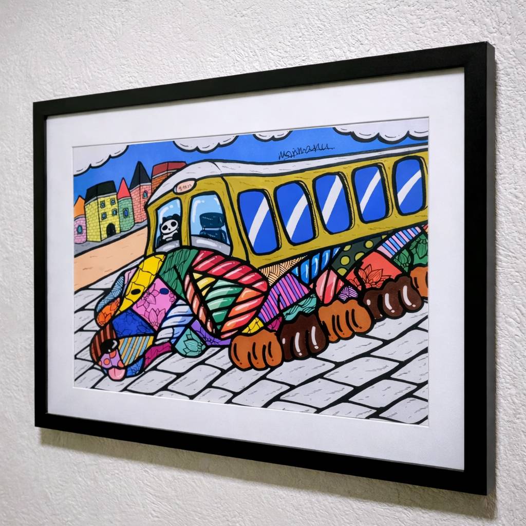 絵画 The dog bus 絵画の通販、購入ならFROM ARTIST/作品名：The dog bus/作家名：morimaru