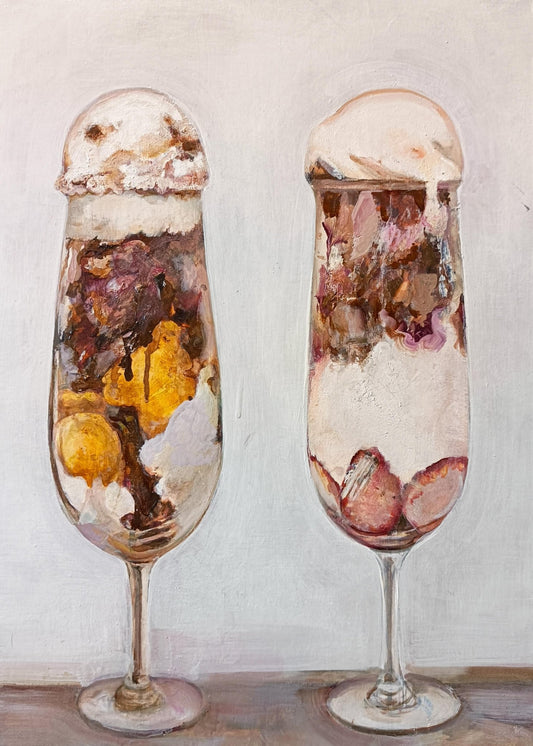 The painting of two parfait 2 - FROM ARTIST