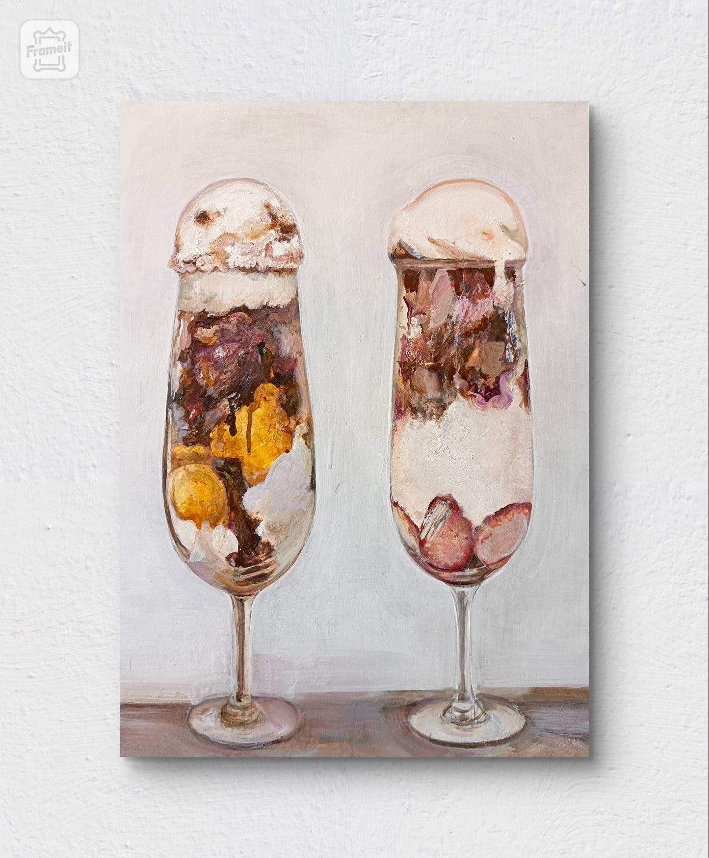 The painting of two parfait 2 - FROM ARTIST