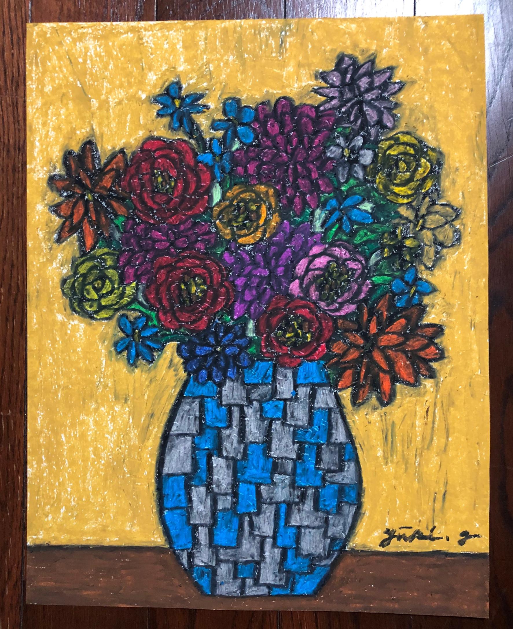 花瓶の花 (2024・pastel) - FROM ARTIST