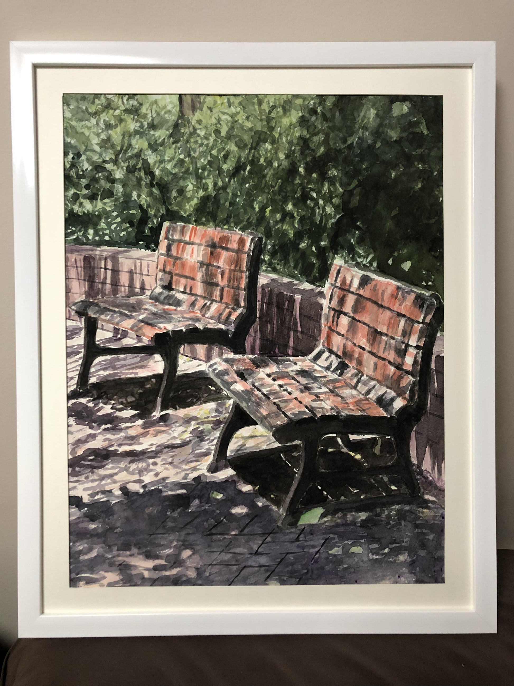 猛暑の7月 公園のベンチ - FROM ARTIST